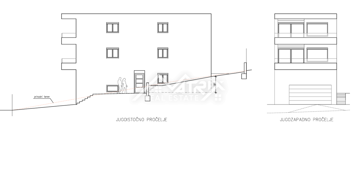 Medulin, penthouse s panoramskim razgledom, prvi vrsti do morja