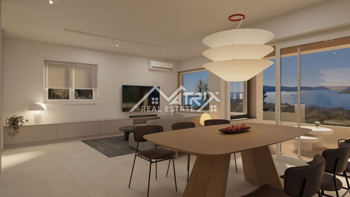 Medulin, penthouse s panoramskim razgledom, prvi vrsti do morja