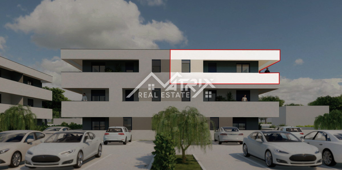 Območje Pule, 2. nadstropje stanovanje s teraso, parkirnim in shrambo