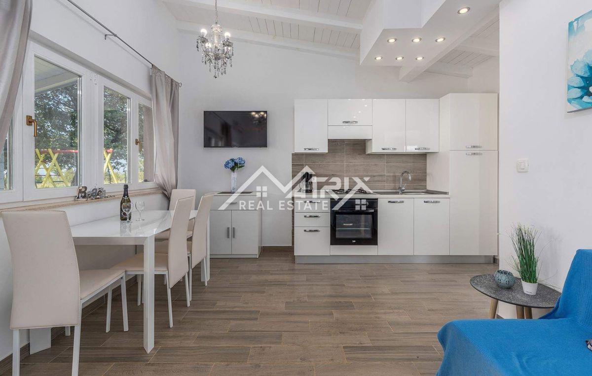 Rovinj okolica, posestvo z dvema hišama, bazen in pogled na morje