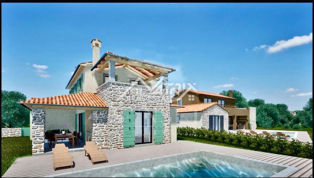 Novigrad okolica, dvojček v gradnji s pogledom na naravo