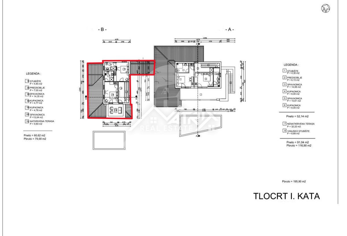 Novigrad okolica, dvojček v gradnji s pogledom na naravo