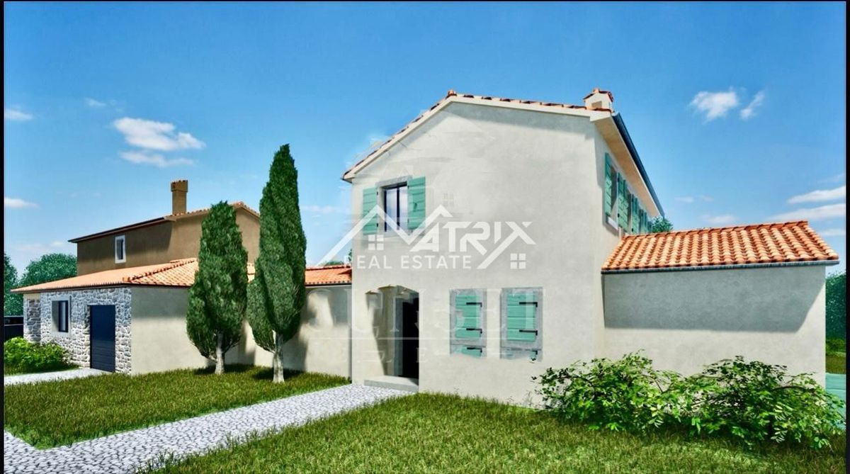 Novigrad okolica, dvojček v gradnji s pogledom na naravo