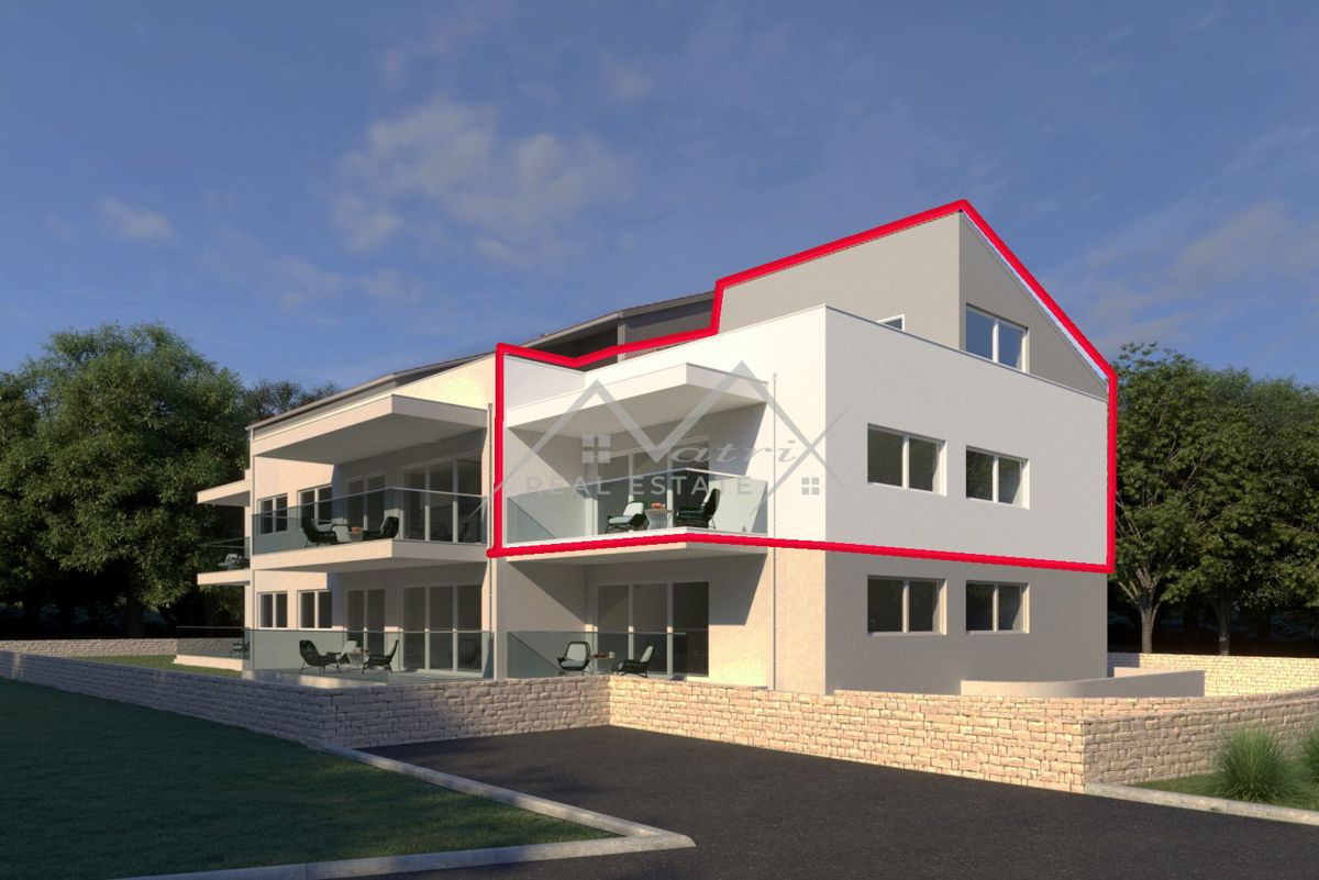 Rovinj, luksuzno dvoetažno stanovanje z neposrednim pogledom na mesto in morje