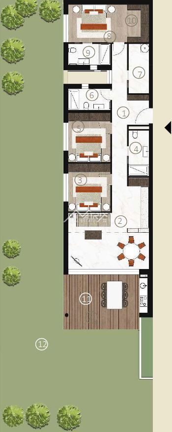 Novigrad, stanovanje v pritličju nove stavbe v bližini morja!