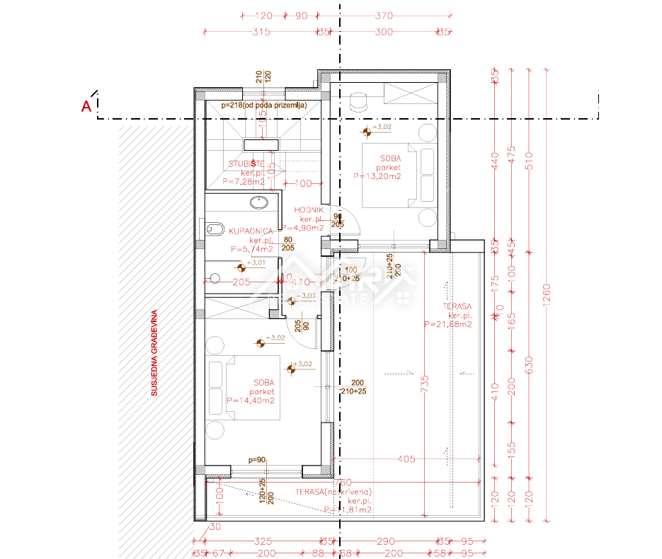 Pula, sodobna hiša z bazenom in teraso