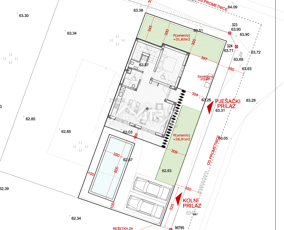 Pula, sodobna hiša z bazenom in teraso
