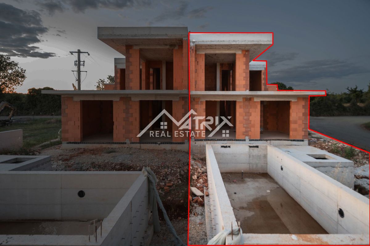 Pula, sodobna hiša z bazenom in teraso