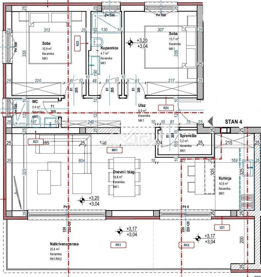 Poreč, Penthouse z 2 spalnicama in pogledom na morje