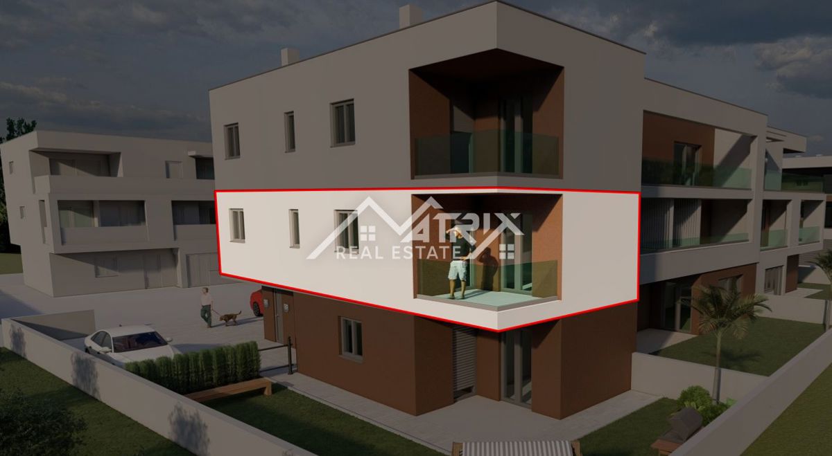 Pula, 2-sobno stanovanje s teraso, parkiriščem in shrambo