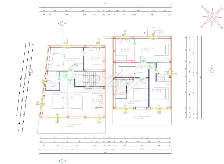 Brtonigla, moderna dvojčka z bazenom, 3 spalnice