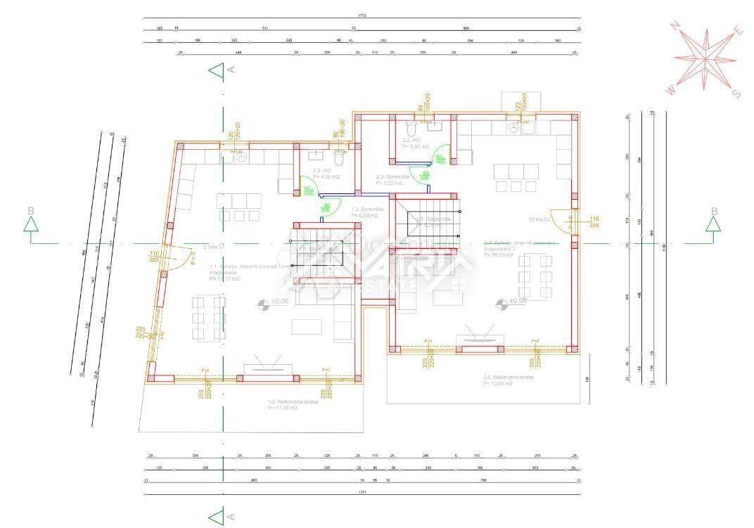 Brtonigla, moderna dvojčka z bazenom, 3 spalnice