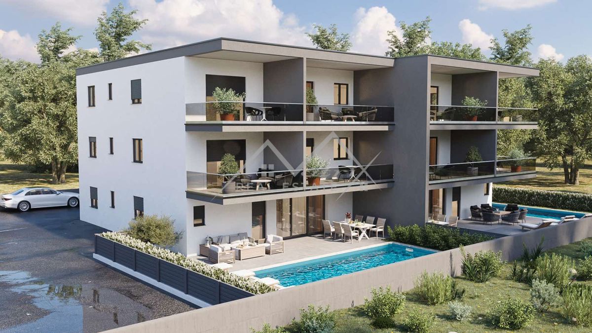 Novigrad, stanovanje v novogradnji le 700 m od morja!
