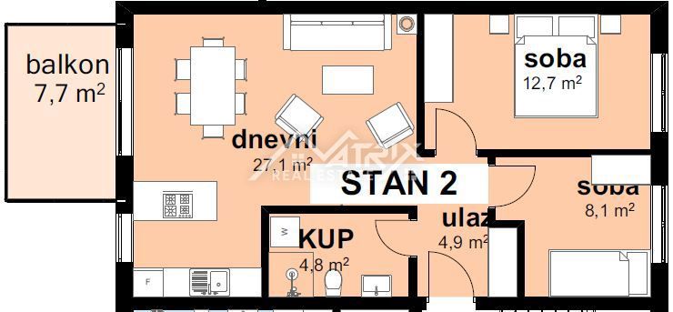 Okolica Poreča, moderno stanovanje le 3 km od morja