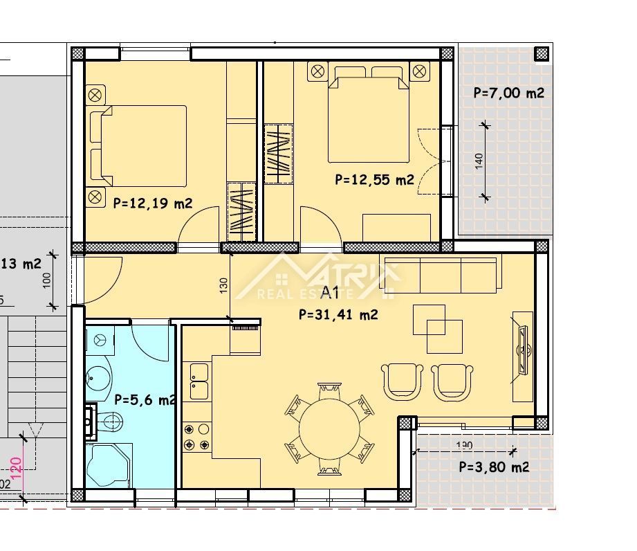 Poreč, pritlično stanovanje z vrtom v bližini morja
