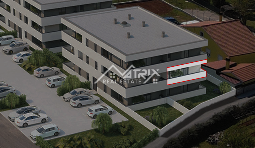 Območje Pule, stanovanje v novogradnji s teraso in parkirnim mestom