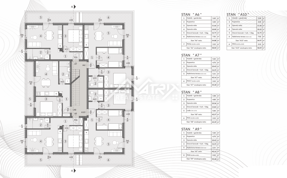 Območje Pule, stanovanje v novogradnji s teraso in parkirnim mestom