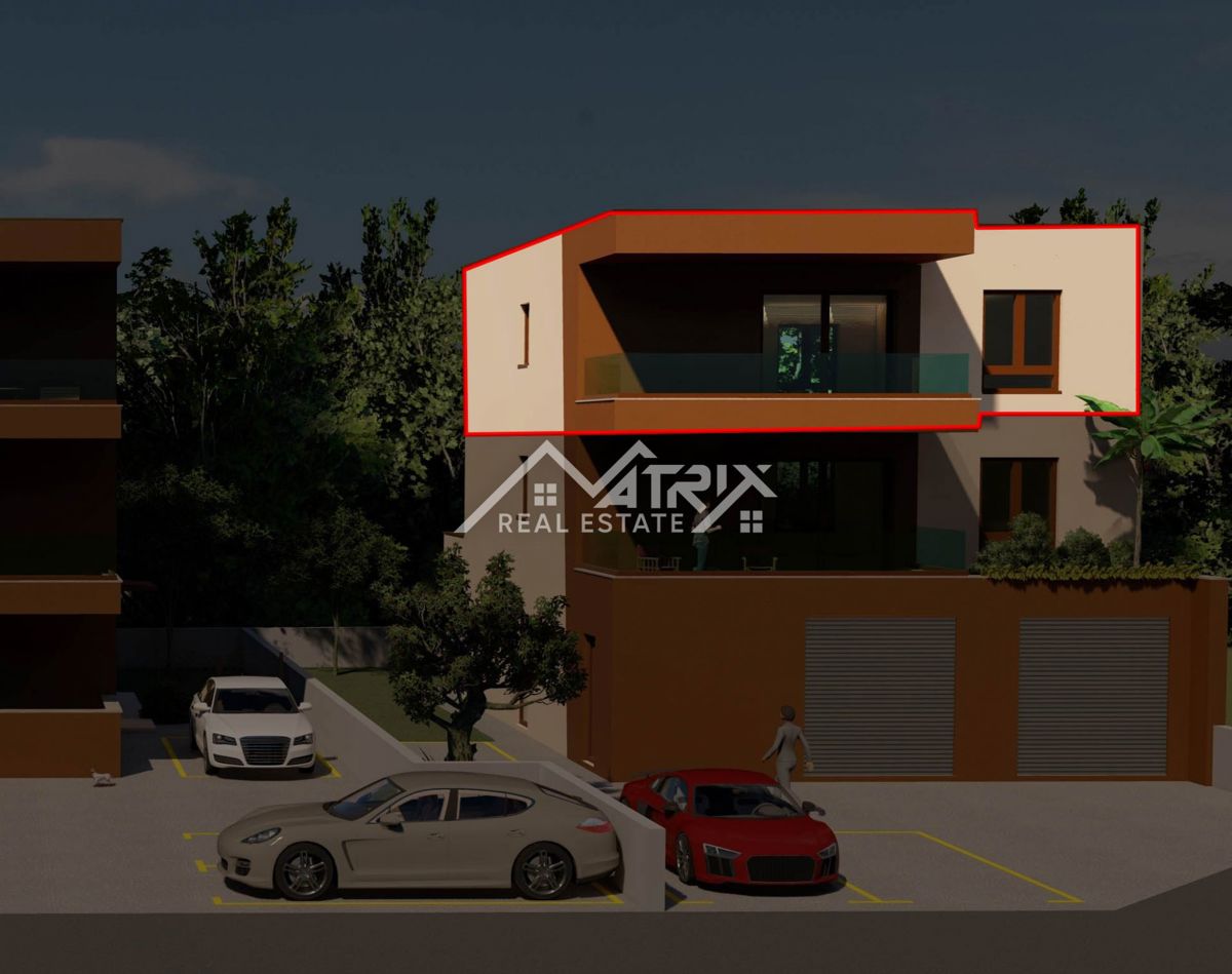 Medulin, Trisobno stanovanje s teraso, garažo in blizu morja