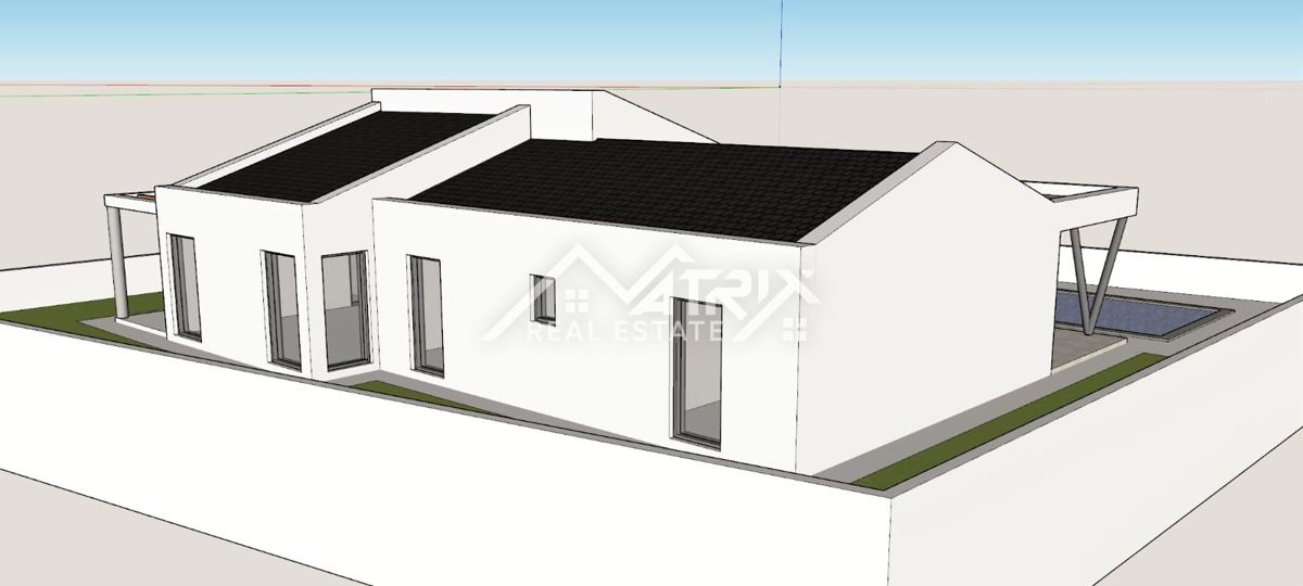 Fažana okolica, parcela z dovoljenjem in potencialom, 2 km od morja