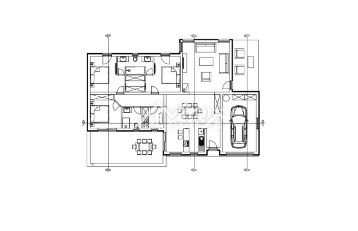 Fažana okolica, parcela z dovoljenjem in potencialom, 2 km od morja
