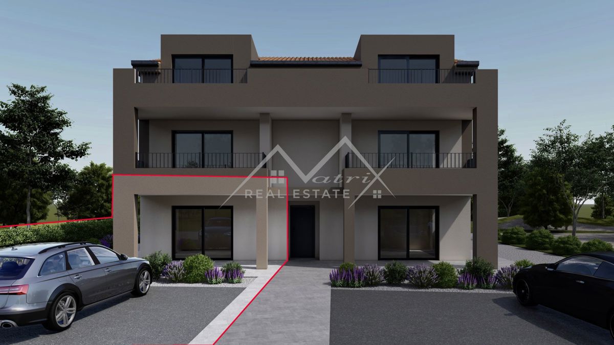 Poreč okolica, Enosobno stanovanje z 140 m² vrtom 