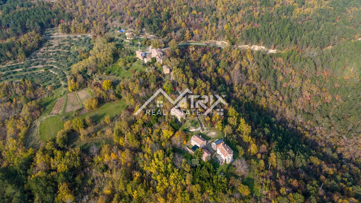 Motovunsko okolje, avtentičen kamniti kompleks na griču