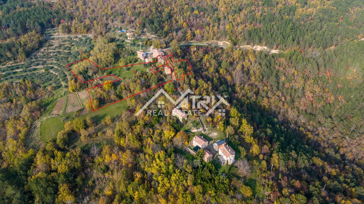 Motovunsko okolje, avtentičen kamniti kompleks na griču