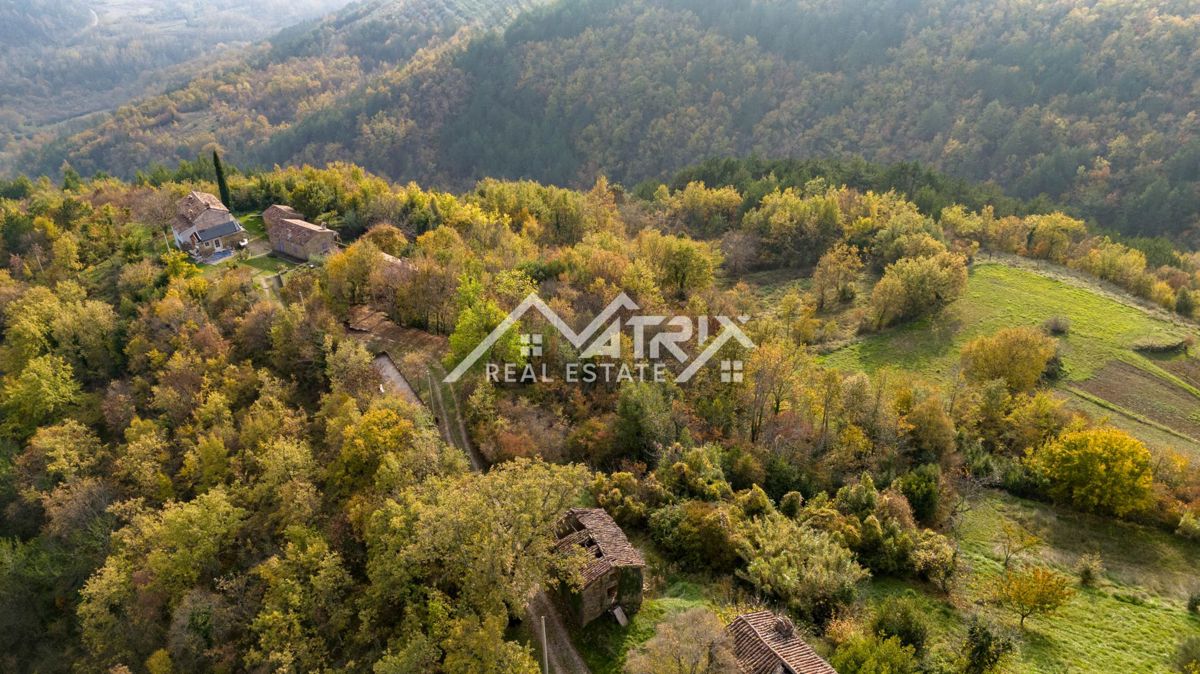 Motovunsko okolje, avtentičen kamniti kompleks na griču