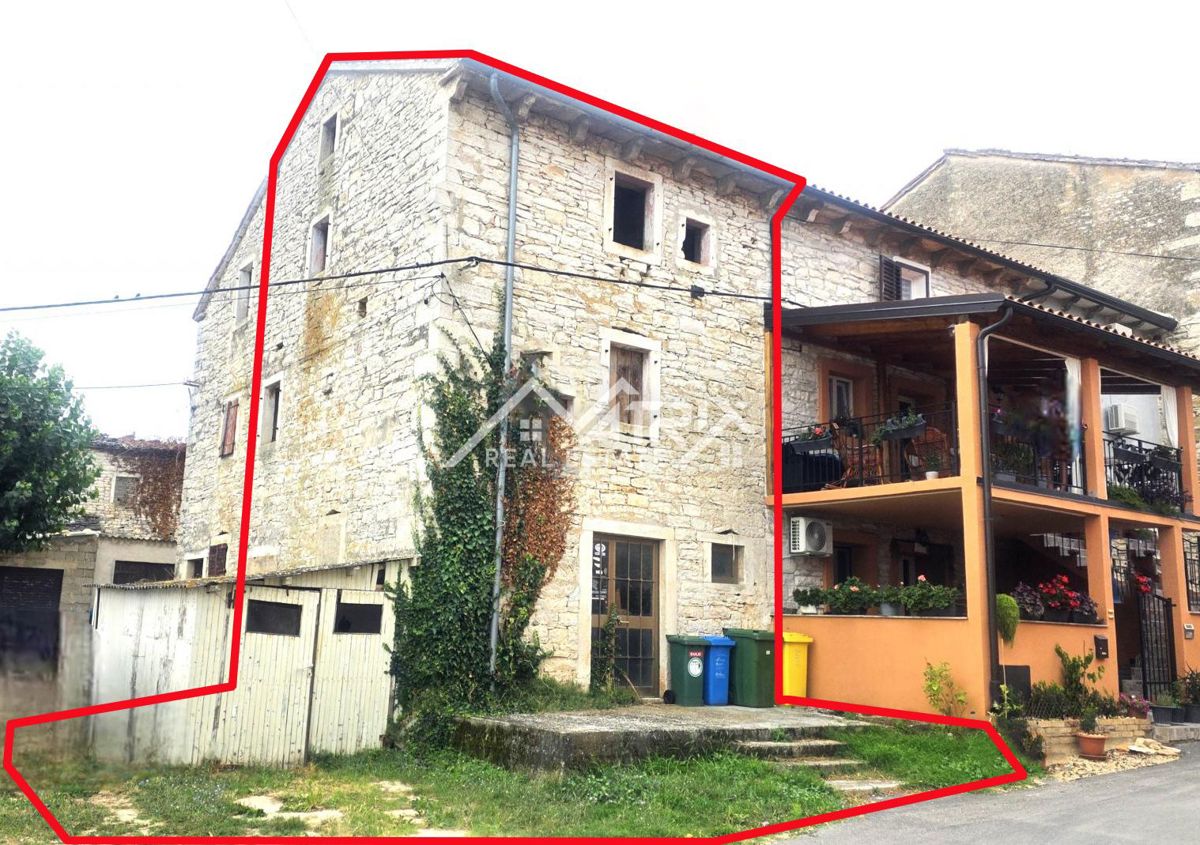 Buje okolica, kamnita hiša s projektom prenove