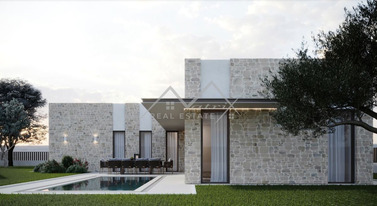 Poreč okolica, gradbena parcela s projektom za pritlično hišo