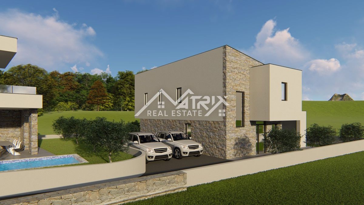 Marčana okolica, ekskluzivna vila z razgledom na morje, nedokončana gradnja