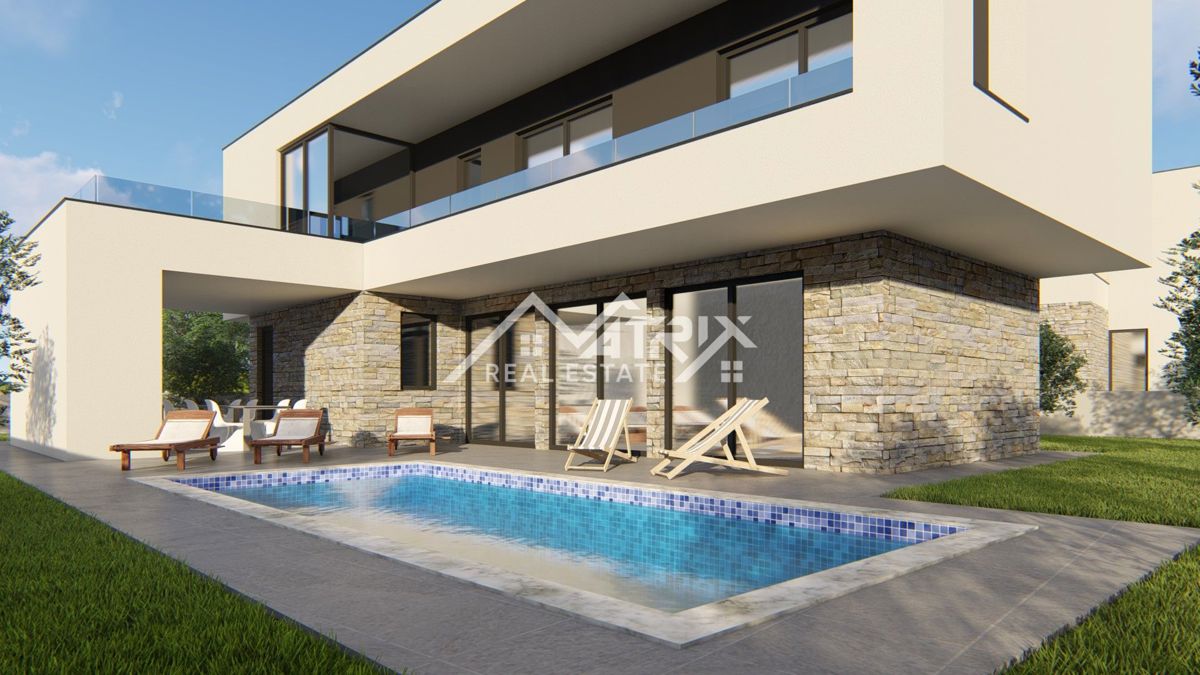 Marčana okolica, ekskluzivna vila z razgledom na morje, nedokončana gradnja