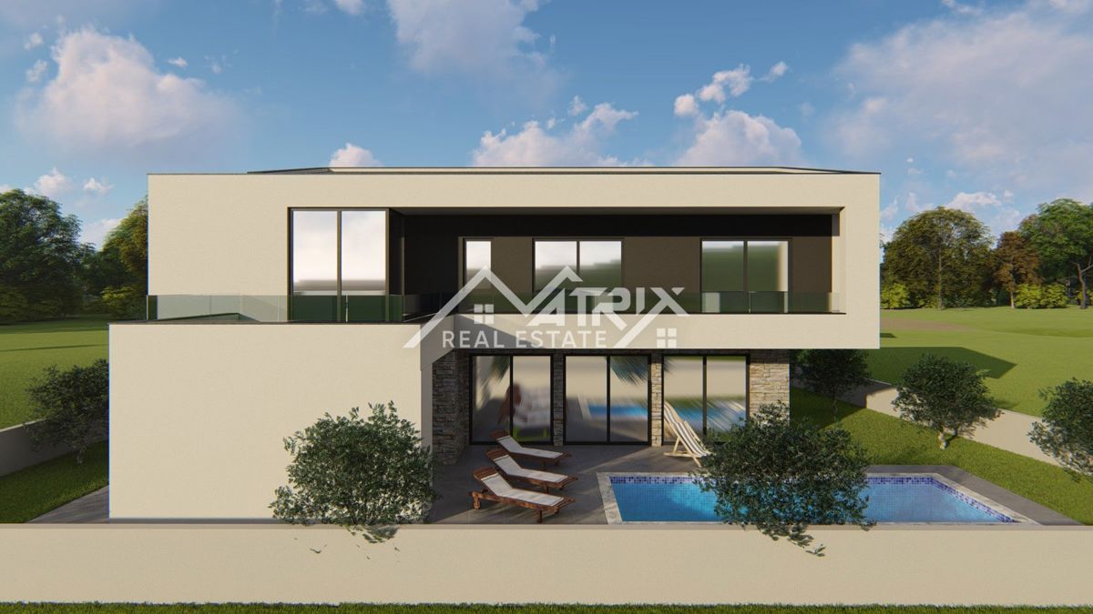 Marčana okolica, ekskluzivna vila z razgledom na morje, nedokončana gradnja