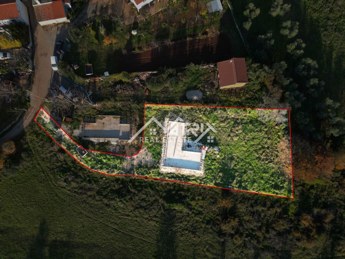 Marčana okolica, ekskluzivna vila z razgledom na morje, nedokončana gradnja