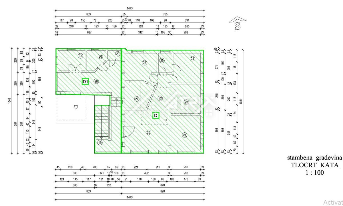 Poreč okolica, prostorno stanovanje v 1. nadstropju