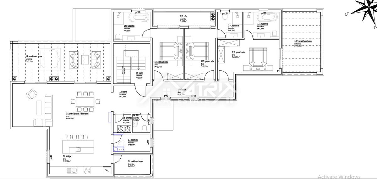 Poreč, penthouse 800 metrov od morja s panoramskim razgledom