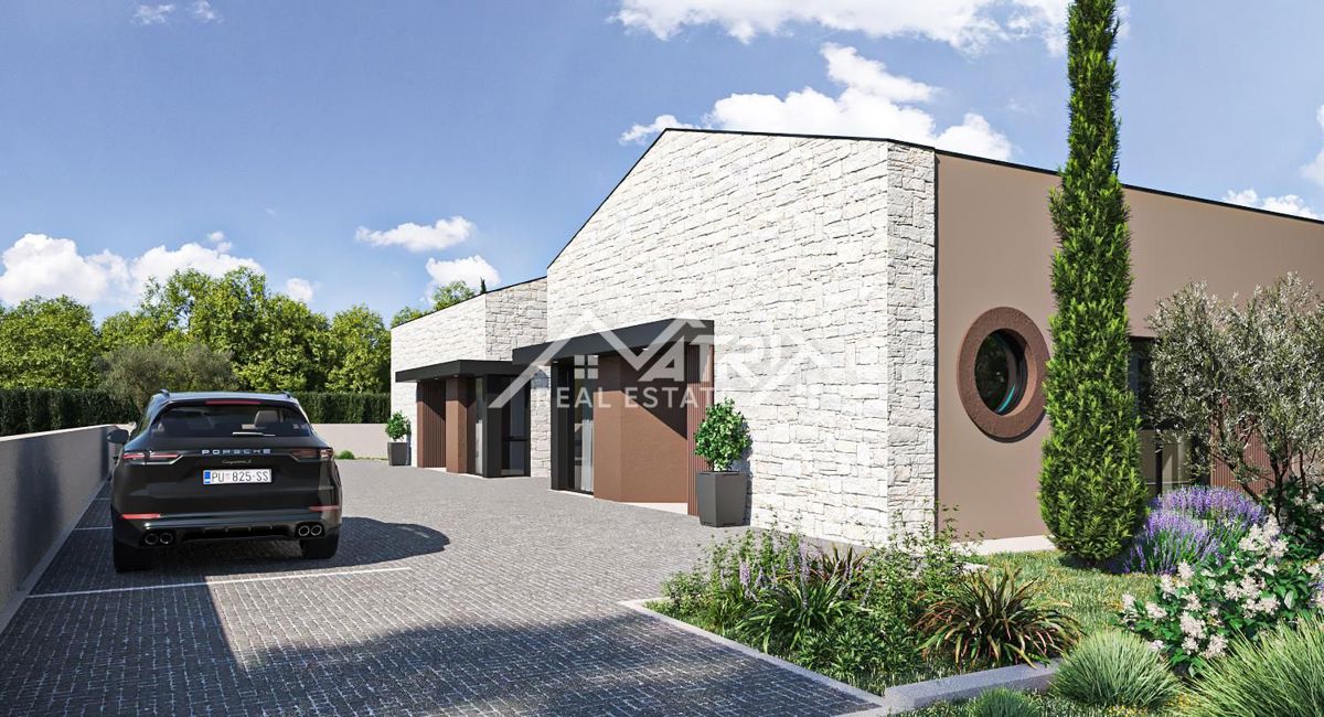 Poreč, Moderna enonadstropna hiša z bazenom 5 km od morja