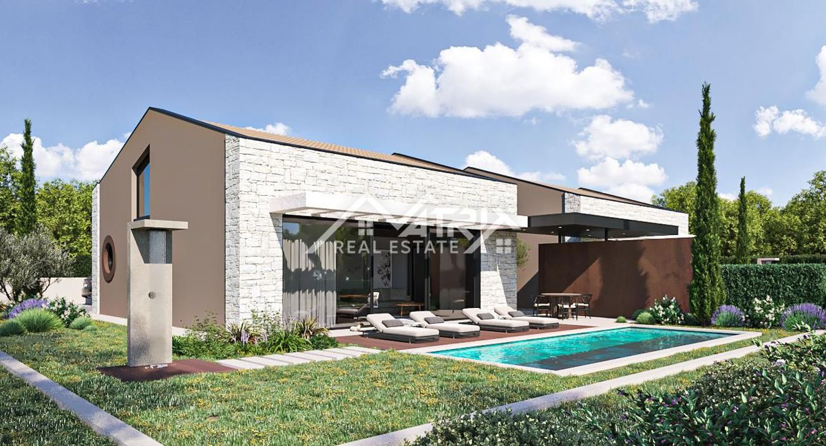 Poreč, Moderna enonadstropna hiša z bazenom 5 km od morja