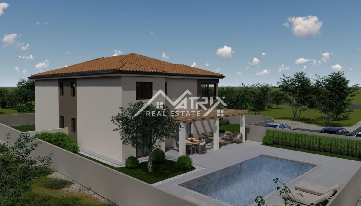 Poreč okolica moderna hiša z bazenom in savno, 10 km od Poreča