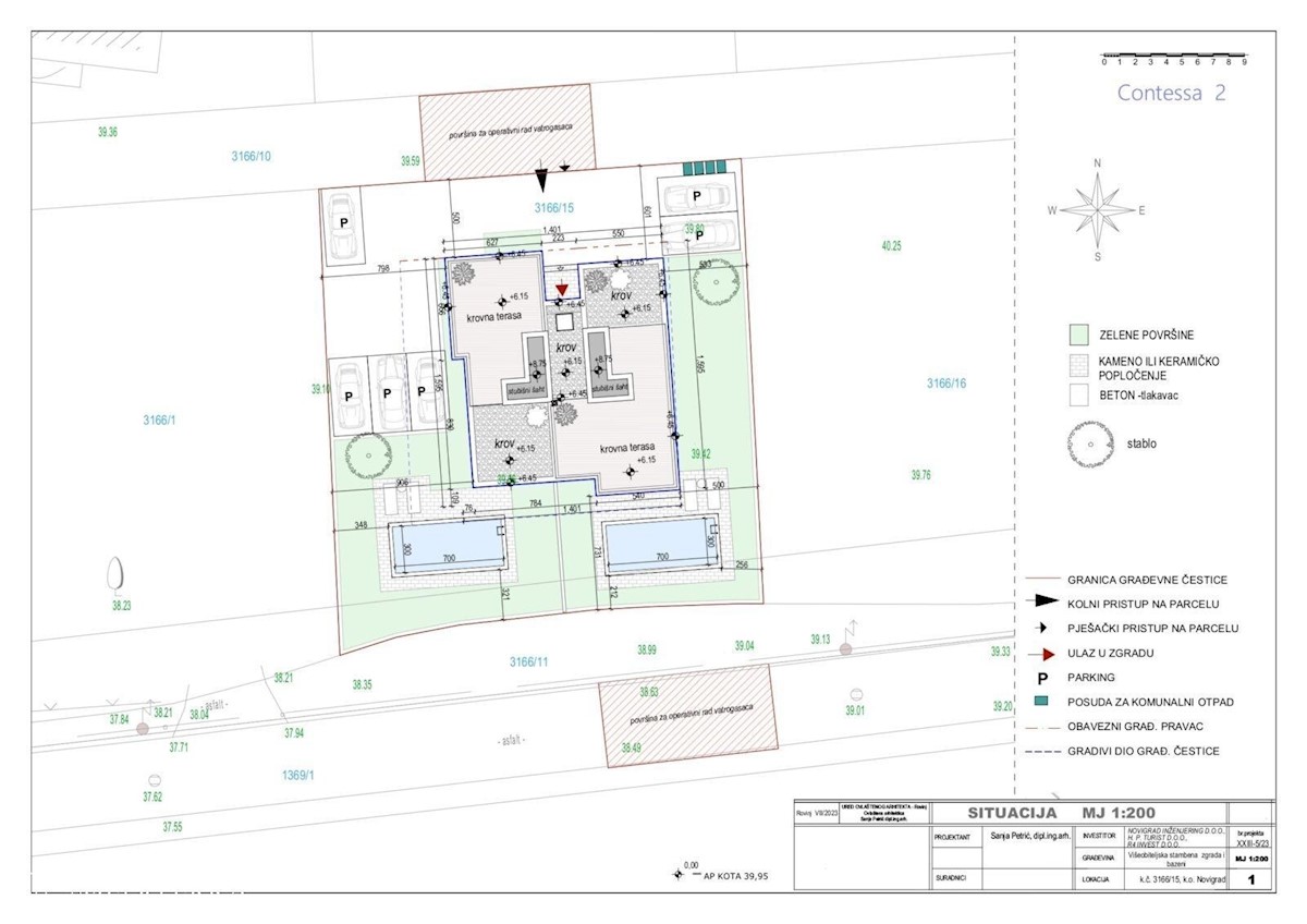 Contessa Residence 5., stanovanje 1., z bazenom v pritličju, novogradnja, Novigrad, Istra