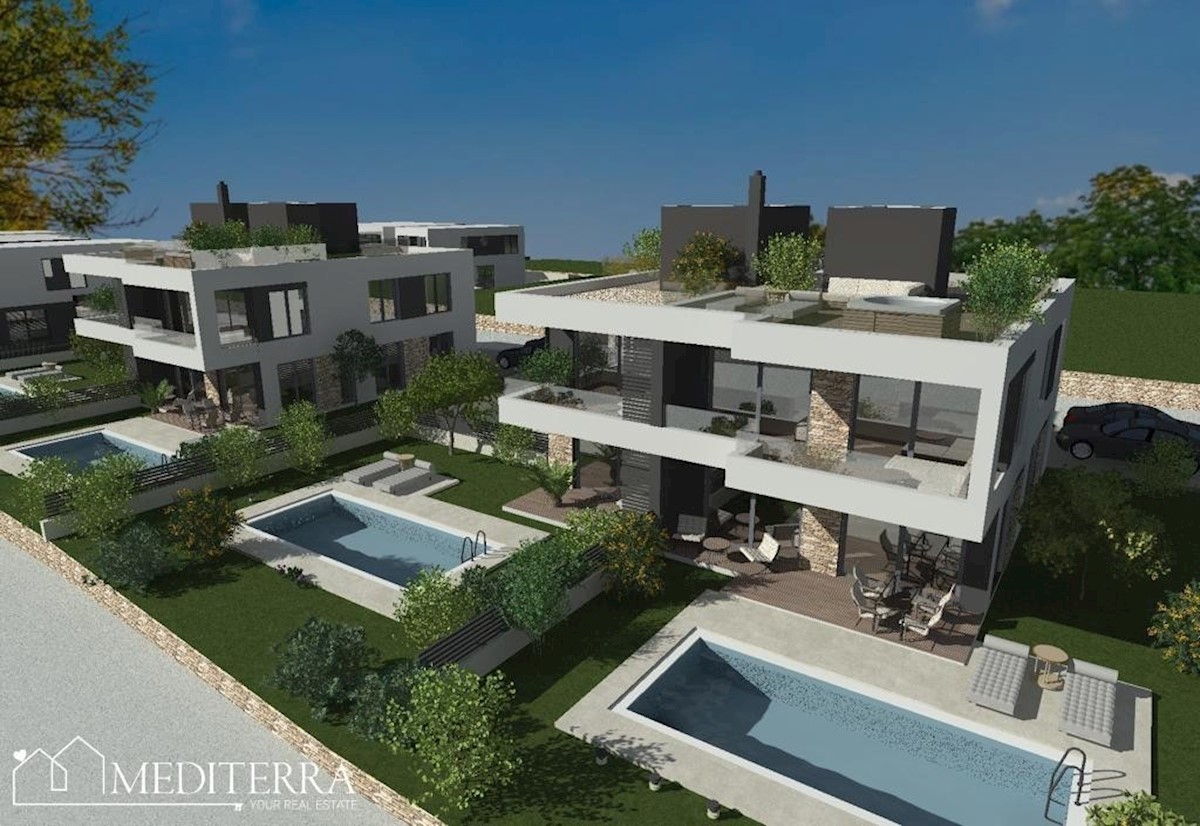Contessa Residence 5., stanovanje 1., z bazenom v pritličju, novogradnja, Novigrad, Istra