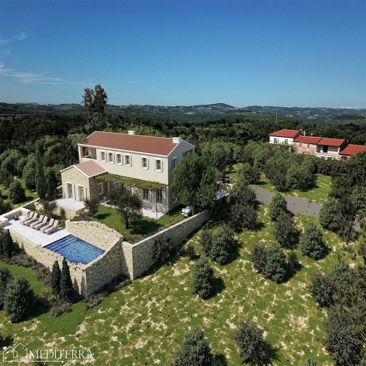 Vila s čudovitim pogledom na morje, Brtonigla, Istra