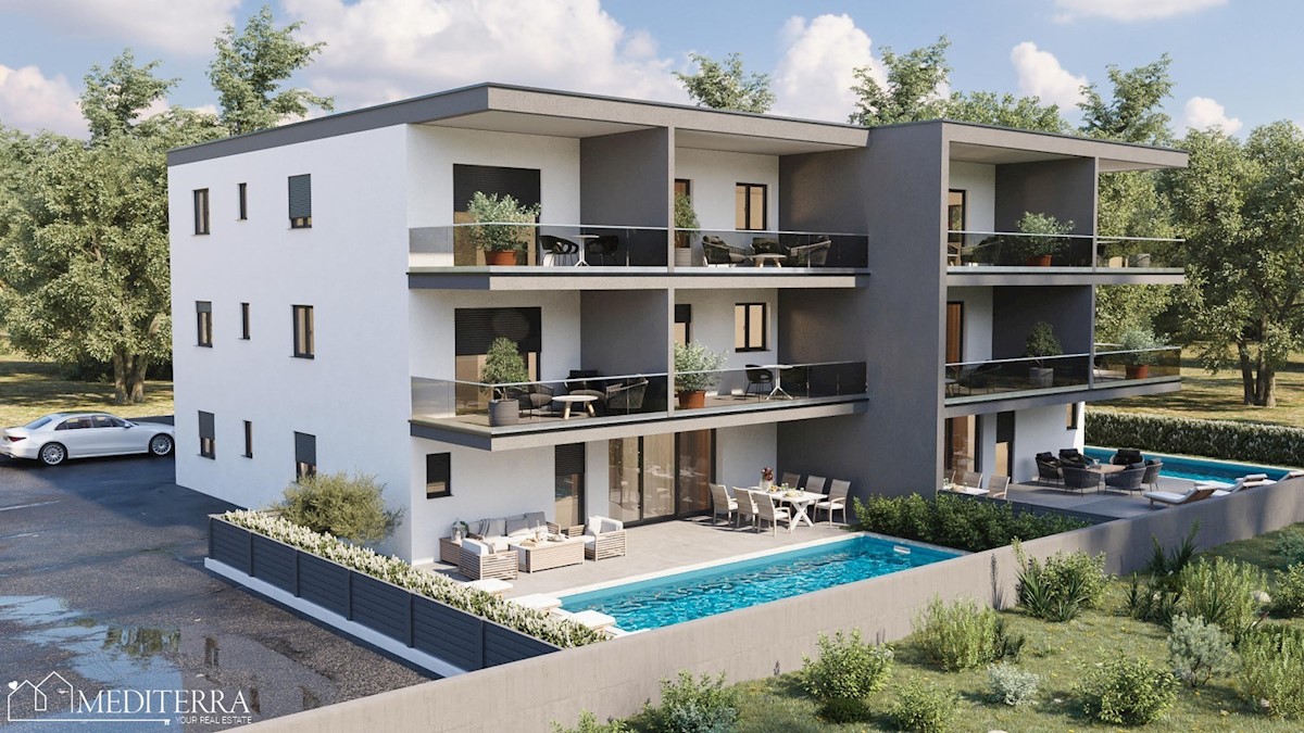 Apartma v 1. nadstropju s pogledom na morje, Novigrad, Istra