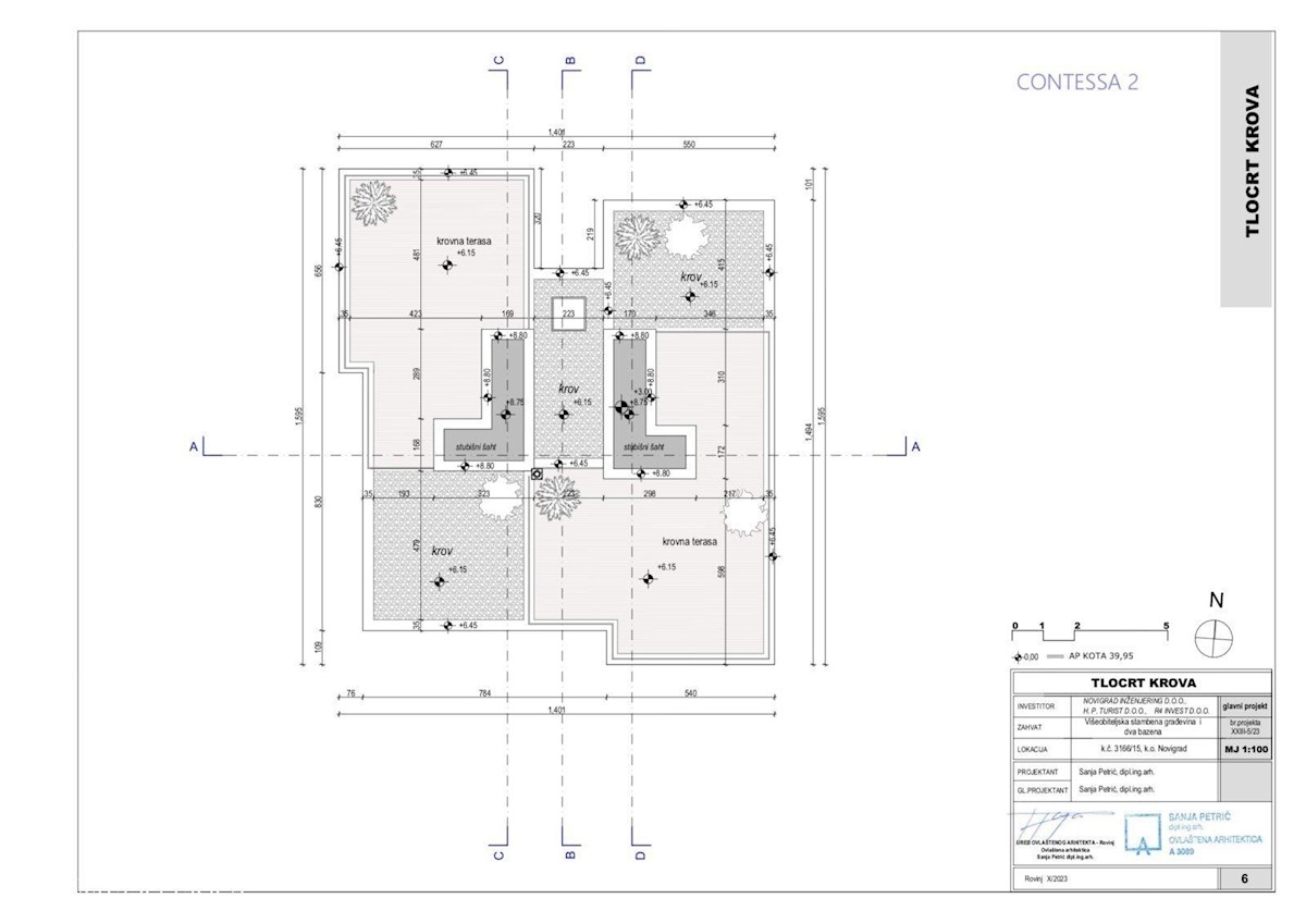 Contessa Residence 6., stanovanje 4., s strešno teraso, Novigrad, Istra