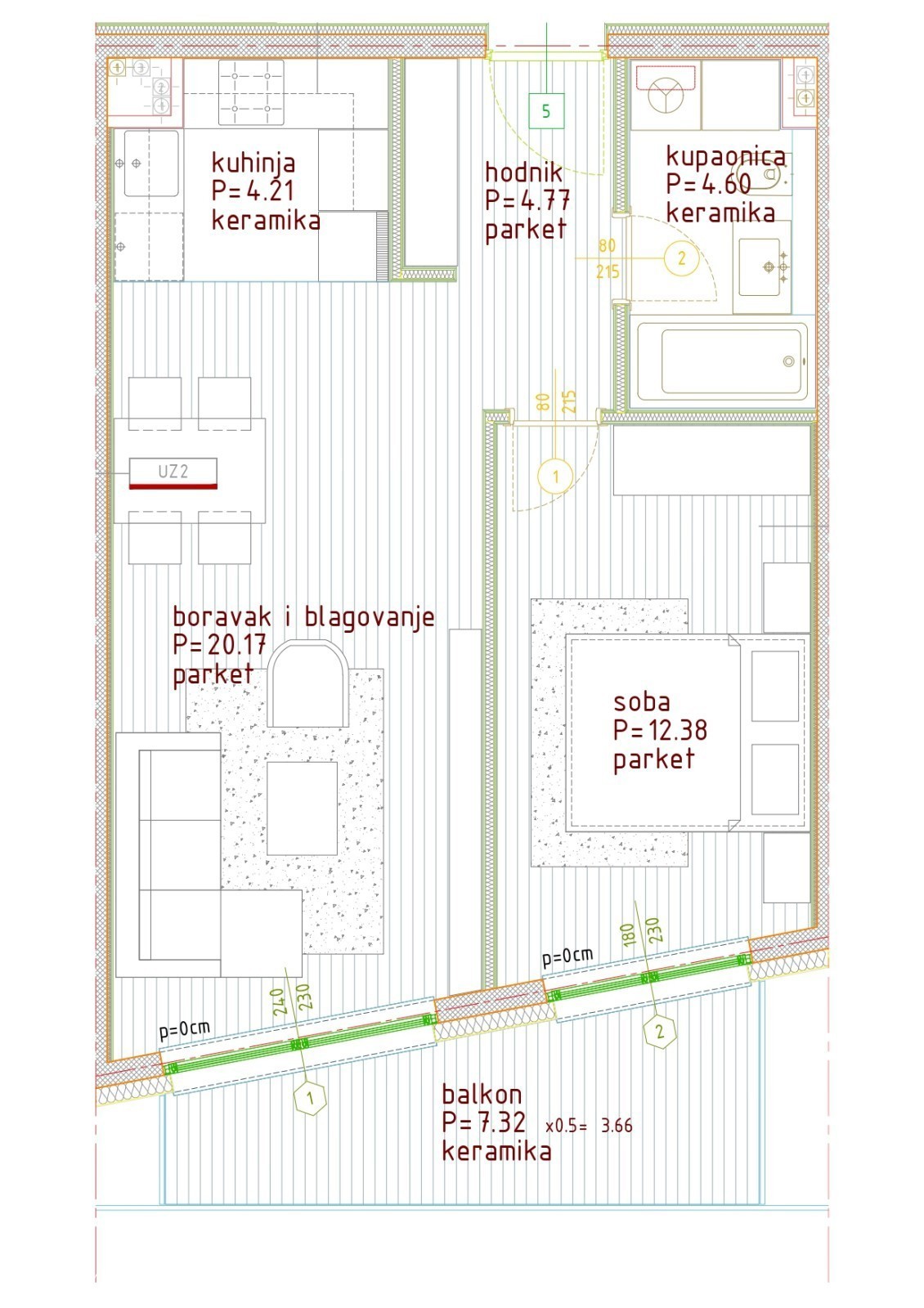 Stanovanje 56m2 na odlični lokaciji, Poreč, Istra