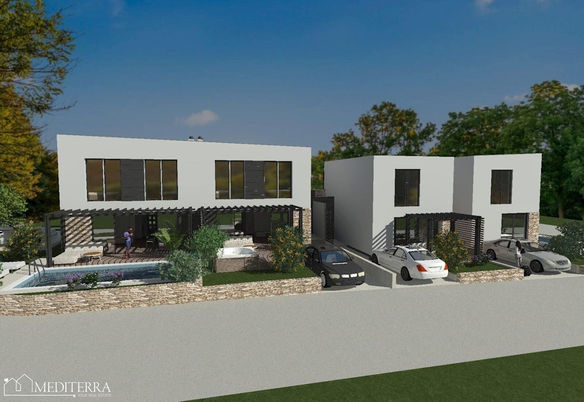 Moderna vrstna hiša, novogradnja S3, Vabriga, Istra