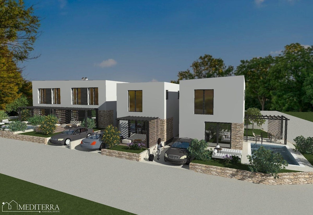 Moderna vrstna hiša, novogradnja S3, Vabriga, Istra