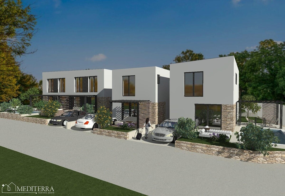 Moderna vrstna hiša, novogradnja S3, Vabriga, Istra