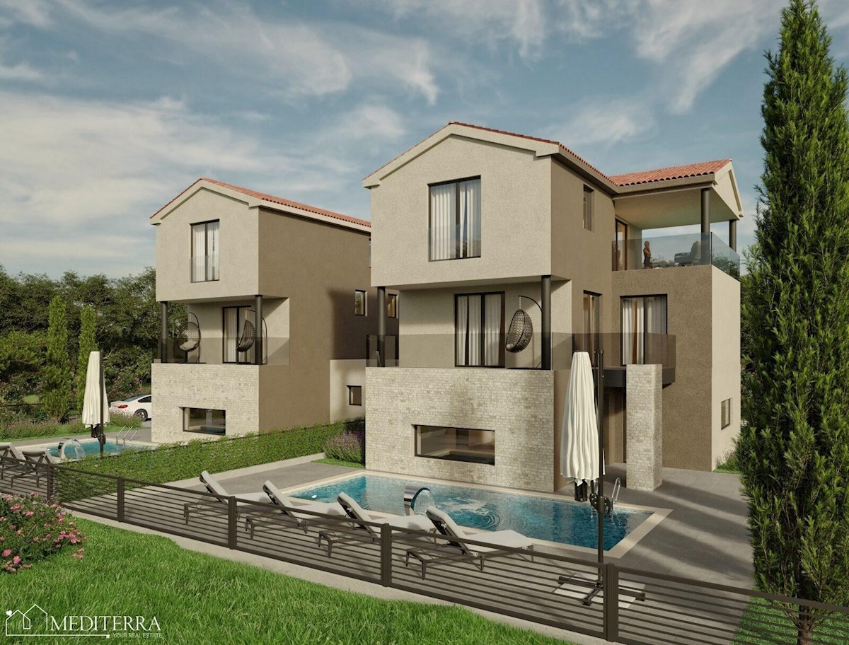 Nov projekt, vile z bazenom, s pogledom na morje, Novigrad, Istra