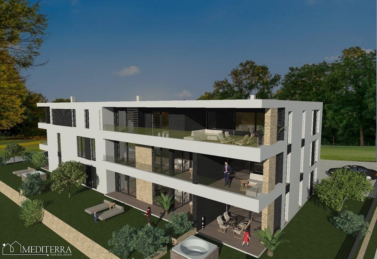 Apartma S2 v pritličju moderne novogradnje, Novigrad Istra
